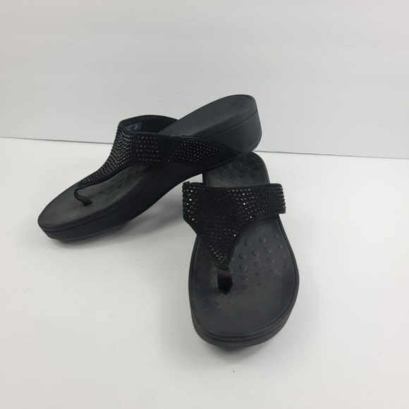 Vionic Womens Platform Microstud Thongs Size 9 Naples Comfort Shoes TVW5208 - Picture 2 of 5